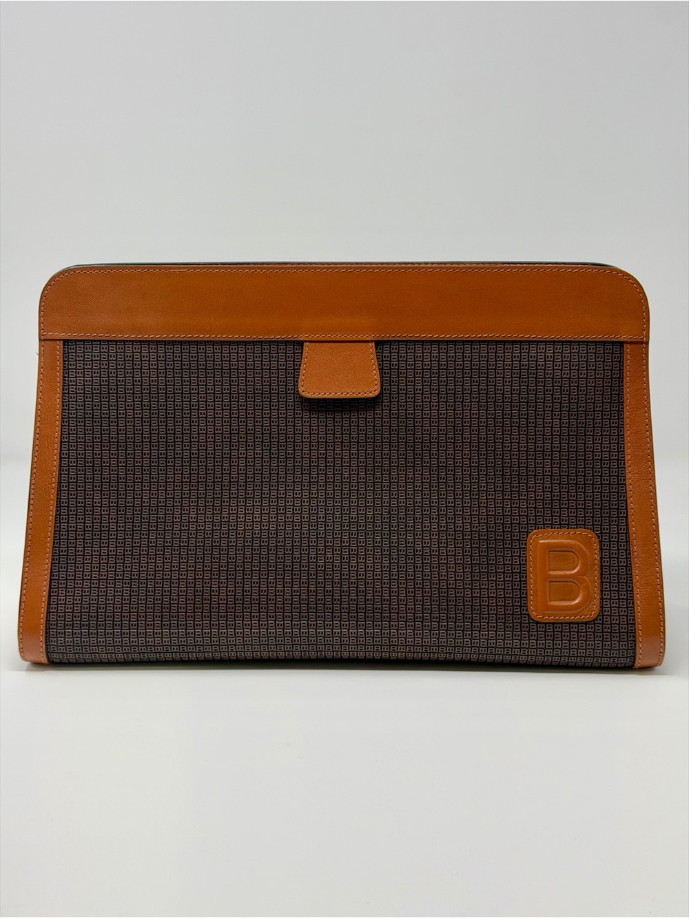 Bally Brown and Tan Clutch Bag